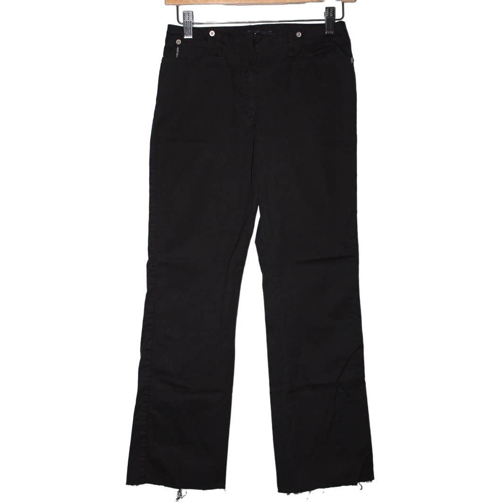 Women's Armani Jeans AJ Black Cotton Bootcut Jeans Straight Leg Pants Size 26